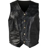 GENUINE LEATHER PATCHWORK MOTORCYCLE VEST
