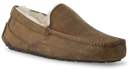 UGG Ascot Slipper Chestnut Oily Leather Mens