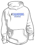 Manchester City: 2011-2012 Champions Printed Soccer Hoodie, Adult Medium - White