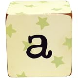 New Arrivals Letter Block A, Green White by New Arrivals