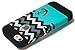 iPhone SE Case, Bastex Heavy Duty Hybrid Black Silicone / Teal Chevron with Anchor Design Hard Shell Case for Apple iPhone Se, iPhone 5, 5s, 5th Generation