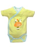 Itzy Bitzy Celery Dot Catapillar Short Sleeve Wrap Onezie by Zutano