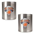 New York Knicks 2pc Stainless Steel Can Holder Set - Primary Logo NBA Basketball