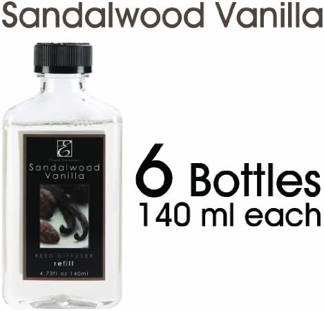 Elegant Expressions 140ml Sandalwood Vanilla Diffuser Oil - Set of 6 / 140ml Each