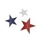 Red, White and Blue Glitter Star Assortment, 10pc