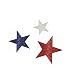 Red, White and Blue Glitter Star Assortment, 10pc