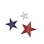 Red White and Blue Glitter Star Assortment 10ct