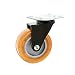 Profile Caster, Black Yoke, Swivel Plate and No Brake, Apple Green