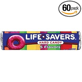 LifeSavers 5 Flavor Hard Candy, 1.14-Ounce Rolls (Pack of 60) by LifeSavers