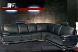 4 pcs Sectional Italian Leather Sofa Set, Item#MILANO, BLACK