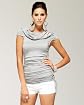 bebe Cinched Side Cowl Neck Tunic