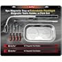 Ampro 73410 Magnetic Tray with Extendable Flashlight, Magnetic Tools and Pick Set, 9-Piece