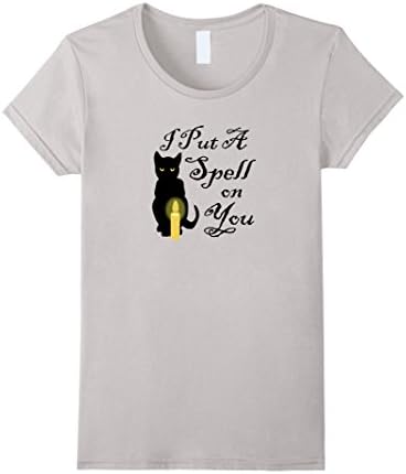 Women's I Put A Spell On You Funny Pagan Wiccan Cheeky Witch T-Shirt Large Silver