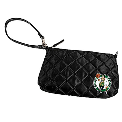 NBA Boston Celtics Ladies Black Quilted Wristlet Purse