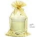 30 Designer Organza Fabric Gift Bags and Gift Pouches Party Gift Bags Gold 6.75