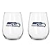 NFL Seattle Seahawks Curved Beverage Glass, 16-ounce, 2-Pack