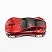 CHUYI Wireless Sport Car Shaped Mouse 1600DPI 3 Button Optical Mouse Ergonomic Gaming Mice with USB Receiver for PC Computer Laptop Gift (Red)