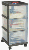 Tamor Plastics Corp. 7000655 3-Drawer Cart