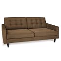 Plaza 79" Tufted Sofa, Mocha