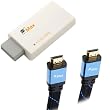 GTMax Wii to HDMI Video Audio Converter 720P 1080P HD Output Converter TV + 10FT Gold Plated Blue Nylon Cable M/M