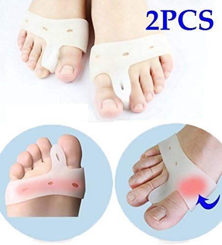 Cerkos Gel Toe Separators Straightener Bunion Protector Corrector With Metatarsal Pad Feet Care For Immediate Pain Relief, 2 Piece by Cerkos Inc