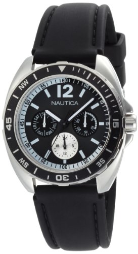 Nautica Men's N09910G Sport Ring Multifunction Black Box Set Watch