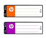 HP c310w 4 GB Label USB 2.0 Drive - 2 Pack -  P-FD4GX2HP310PO-EF (Purple and Orange)