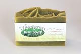 Wheatgrass & Calcium Bentonite Clay Soap - Unscented - 1 Bar - Living Clay Exfoliant Skin Care Soap For Oily Skin - Wheat Grass Face & Body Soap