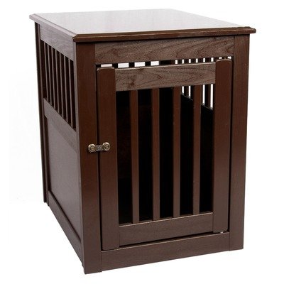 End Table Pet Crate Medium Mahogany
