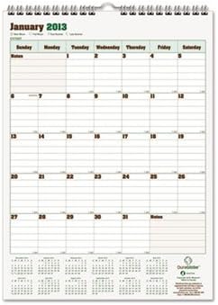 6 Pack Blueline DuraGlobe Monthly Wall Calendar, 12 x 17, 2013 by REDIFORM OFFICE PRODUCTS (Catalog Category: Calendars, Planners & Briefcases / Calendars)