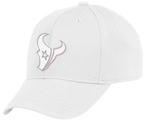 NFL Men's Houston Texans End Zone White Structured Flex Hat - Tw90Z (White, Large/X-Large)