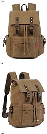 FNR 0615Unisex Back bag Multi-functional Rugged Canvas Leather Climbing sporting bag (Gray)