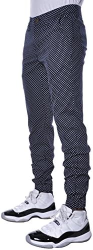 Polka Dot Mens Fashion Harem Heft Drop Crotch Joggers 36x31