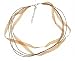 Necklace Cord For Pendants - D9 - 5-Strand Organza and Cord Mixed ~ 17" + 2" Extension Chain ~ Silver Plated Ends ~ Brown