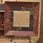 "Never Regret" Decorative Wooden Square Plate