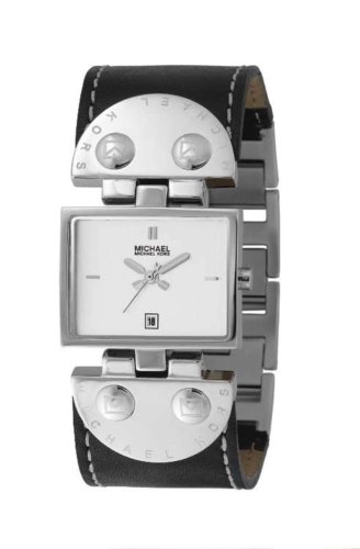 MICHAEL Michael Kors Womens Black Leather Strap Watch