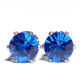 Boucles d'oreilles de cristal avec bo�te-cadeau.Fait avec cristal Capri Bleue Swarovski. Tr�s beaux bijoux pour les personnes tr�s sp�ciales.