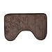 Yoyorule 40x60cm U Shaped Bath Mats Anti Slip Home Bathroom (Coffee)