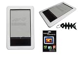 iShoppingdeals Premium CLEAR Silicone Skin for Nook , Barnes and Noble Electronic Ebook Reader case Cover + Anti- Scratch Screen Protector + Fishbone Styles Keychain