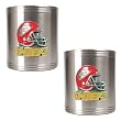 Kansas City Chiefs 2pc Stainless Steel Can Holder Set- Helmet Logo NFL Football