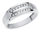 Diamond Men's Ring 1/5 Carat in White Gold