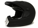 Adult Solid Matte Flat Black MX Motocross Motorcross Dirt Bike ATV Off-Road Helmet DOT (XLarge)