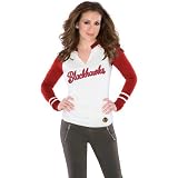 NHL Touch by Alyssa Milano Chicago Blackhawks Ladies Sports Envy Long Sleeve Slub T-Shirt - Cream (X-Large)