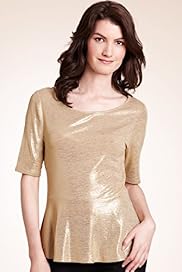 Short Sleeve Peplum Jersey Top