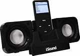 DreamGear i.Sound 2x Power Foldable Speaker System for iPod and MP3 Players (Black)