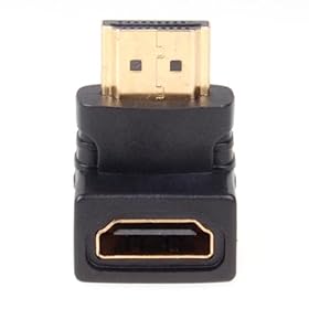 BestDealUSA HDMI Right Angle Adapter Male to Female For DVD Blu-ray Players HD Plasma TVs