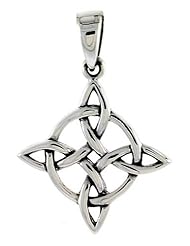 Sterling Silver Celtic Knot Pendant, 3/4 inch (21 mm)