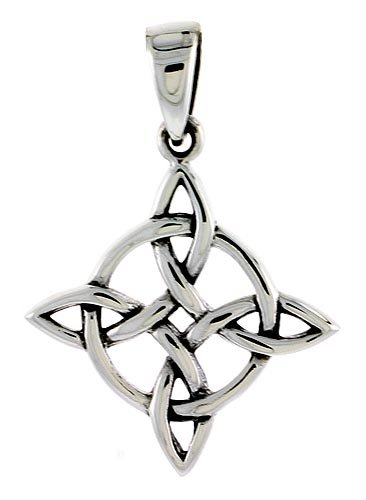 Sterling Silver Celtic Knot Pendant 13/16