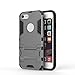 iPhone 7 Case Heavy Duty Extreme Protection Slim Dual Layer Hard PC Shell exterior and Flexible TPU inner protecting against sudden drops and falls with Kickstand for iPhone 7 4.7 inch (2016) -Gray