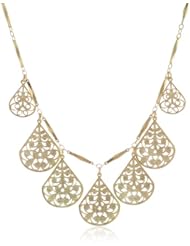1928 Jewelry Vine Filigree Teardrop Collar Necklace, 16" + 3" extender